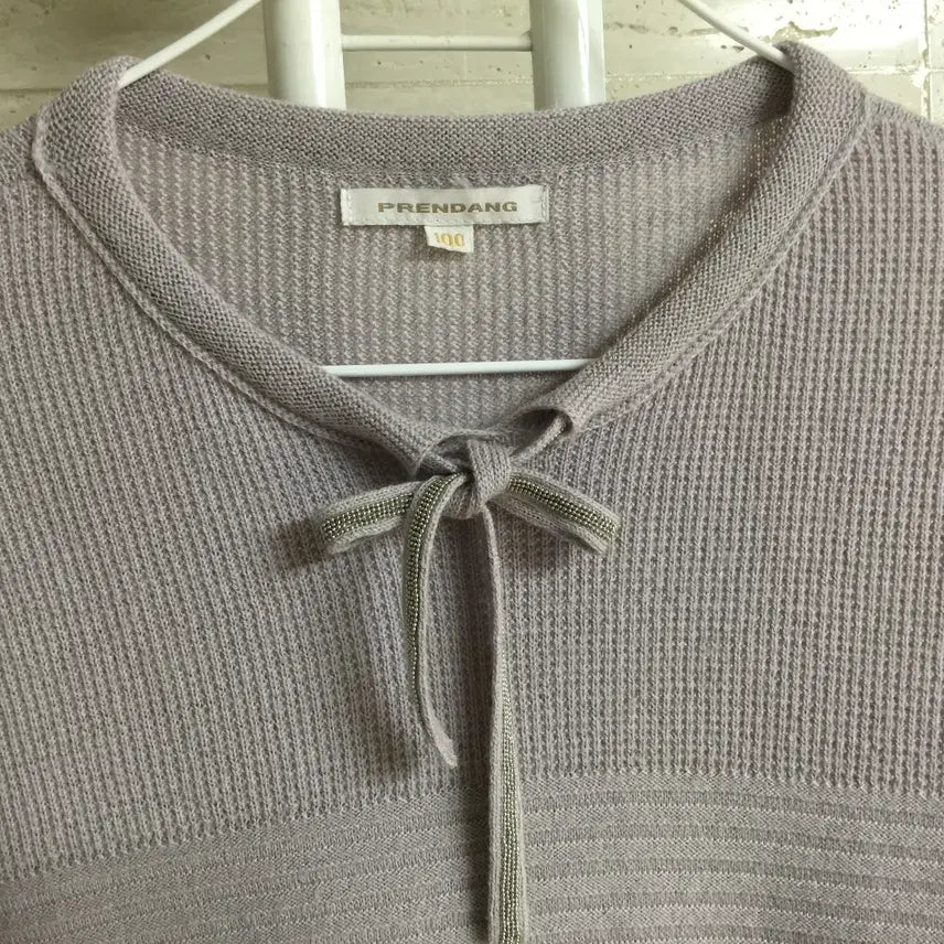 [BUNJANG] Preen Ribbon Wool Knit Sweater / 쁘렝땅 리본 울 니트 100