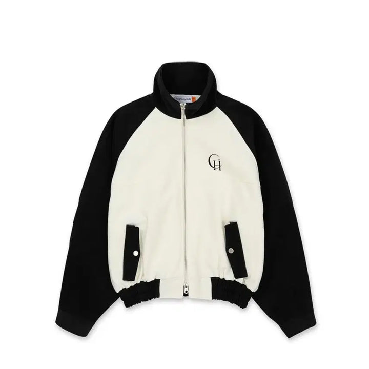[BUNJANG] Highkeyclub Black and White Zip-Up Jacket / highkeyclub 블랙 앤 화이트 집업 자켓