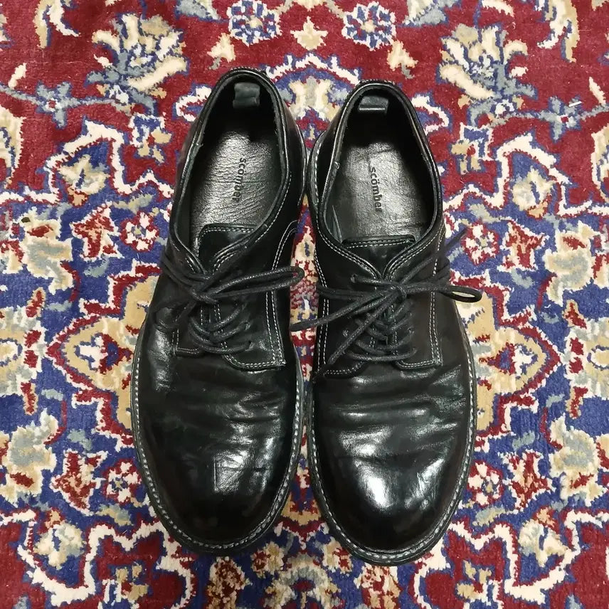 [BUNJANG] Scomber Grix Black Horse Leather Derby Shoes / (255 / 실측 270~275) 스컴버 그릭스 블랙 홀스레더 말가죽더비