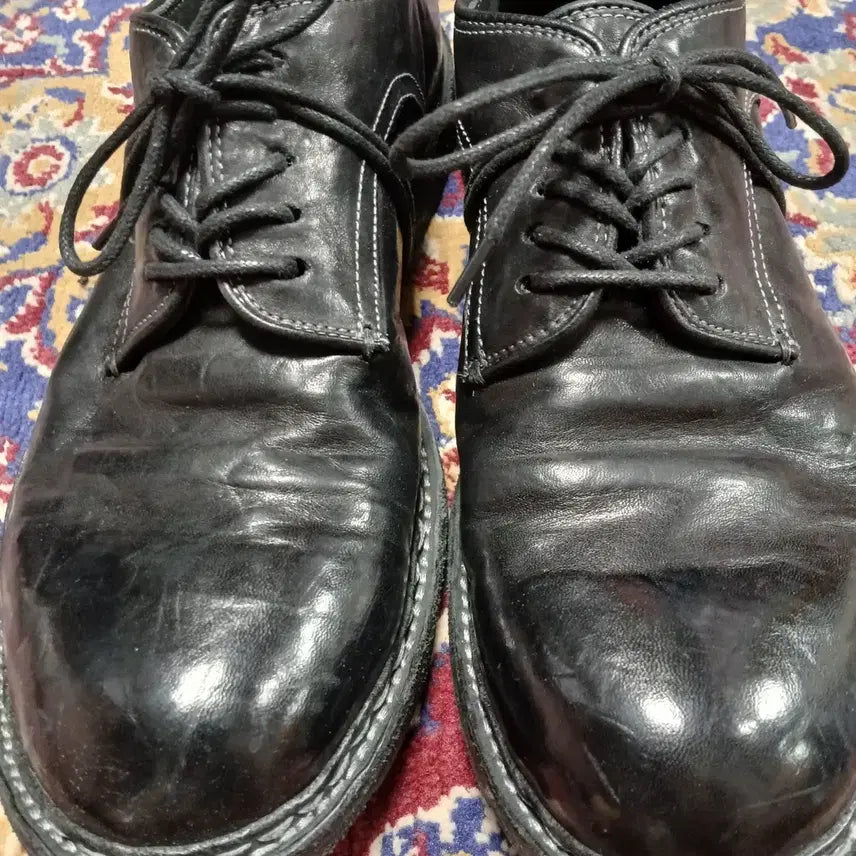 [BUNJANG] Scomber Grix Black Horse Leather Derby Shoes / (255 / 실측 270~275) 스컴버 그릭스 블랙 홀스레더 말가죽더비