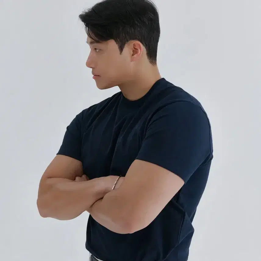 [SOLD OUT] 나인제트 머슬핏 반팔 네이비 3xl