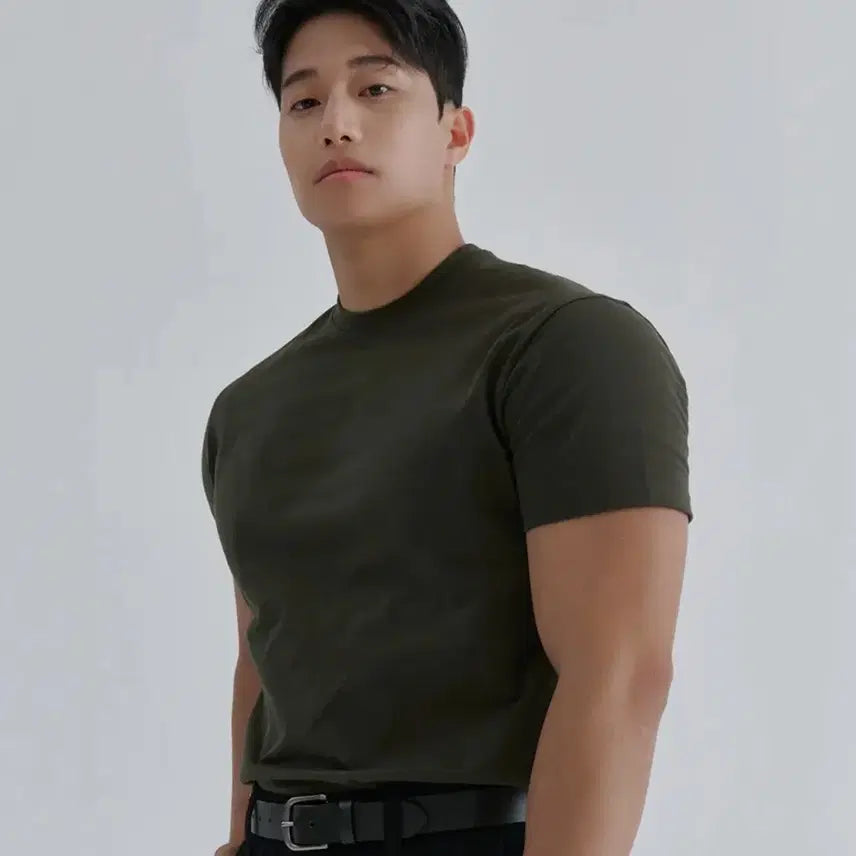[SOLD OUT] 나인제트 머슬핏 반팔 카키 3xl
