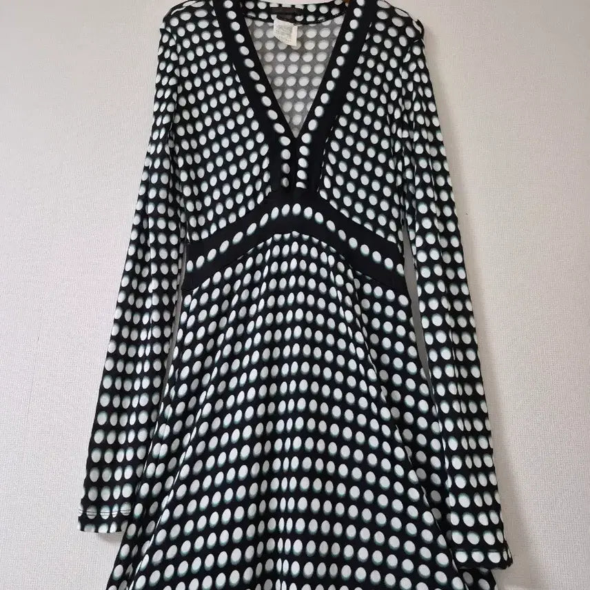[BUNJANG] Custo Barcelona Black Polka Dot Long Dress / [쿠스토바로셀로나]블랙 도트 롱 원피스