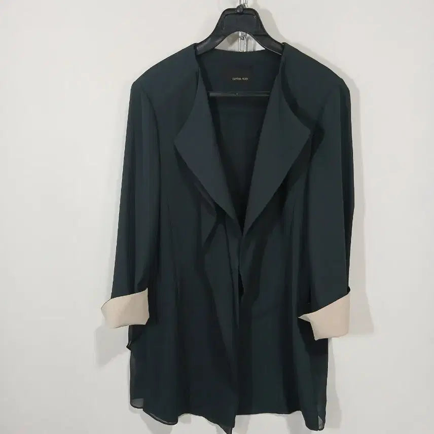 [BUNJANG] Kairys Note Colorblock Roll-Up Chiffon Jacket / 케리스노트. 그린 배색 쉬폰 자켓