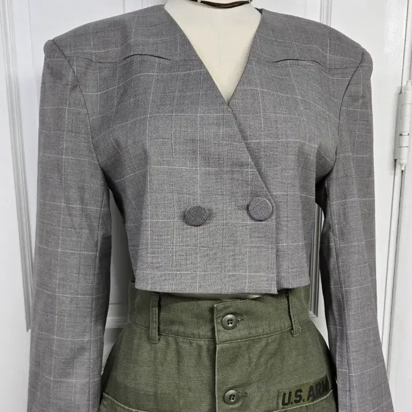 [BUNJANG] MILD ORANGE Cropped Jacket &amp; 77circa Military Skirt Set / 77circa 스커트/마일드 오렌지 크롶자켓