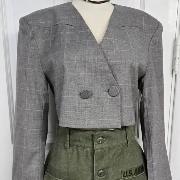[BUNJANG] MILD ORANGE Cropped Jacket &amp; 77circa Military Skirt Set / 77circa 스커트/마일드 오렌지 크롶자켓