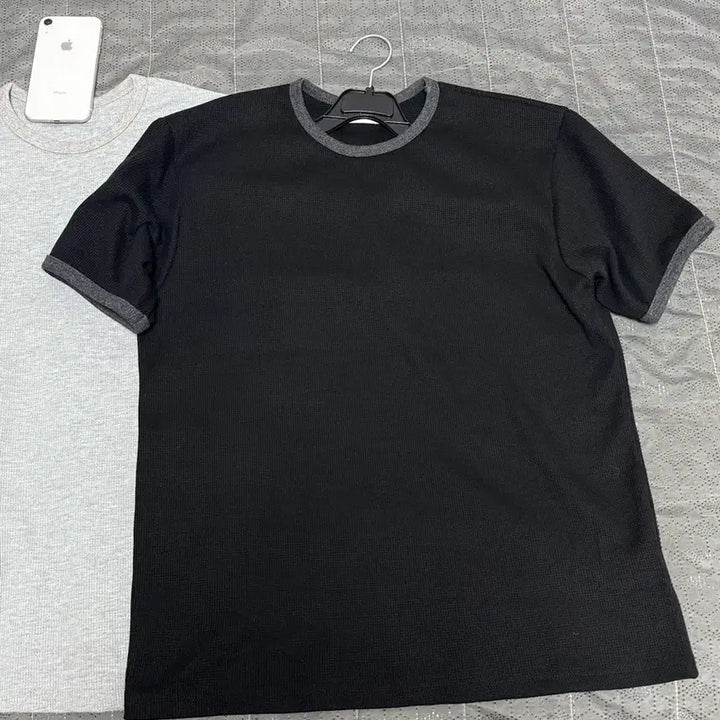 [BUNJANG] Slim Muscle Fit Waffle Ringer Short Sleeve T-Shirt / (새상품)슬림 머슬핏 와플 링거 반팔 티셔츠