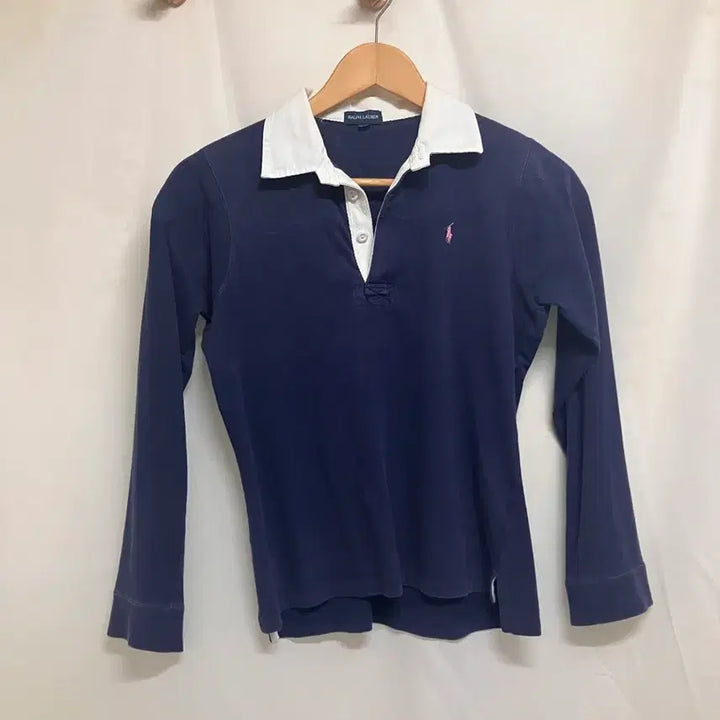 [BUNJANG] Ralph Lauren Navy Rugby Shirt / 랄프로렌 네이비 럭비티 카라티