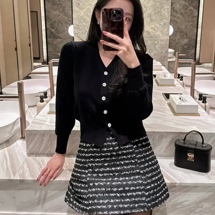 [BUNJANG] The Hill Look Skirt &amp; Cardigan Set / 더힐룩 하객룩 세트