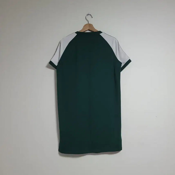[BUNJANG] Adidas Three-Stripes Short Sleeve Midi Dress Green / (M) ADIDAS 아디다스 삼선 반팔 원피스 그린