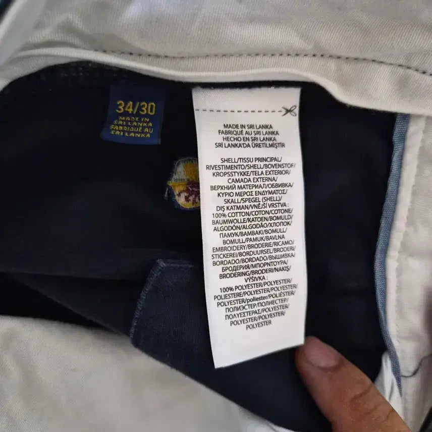 [BUNJANG] Polo Ralph Lauren Navy Embroidered Chino Pants / 폴로 랄프로렌 네이비 자수 치노 바지