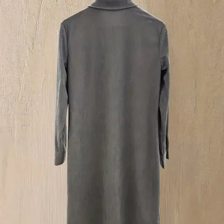 [BUNJANG] Grey Corduroy Shirt Dress / 그레이 코듀로이 셔츠 원피스