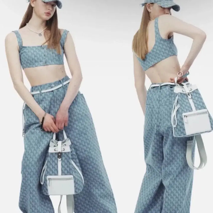 [BUNJANG] Vunque Denim Drawstring Bag / 분크 데님 드로우스트링