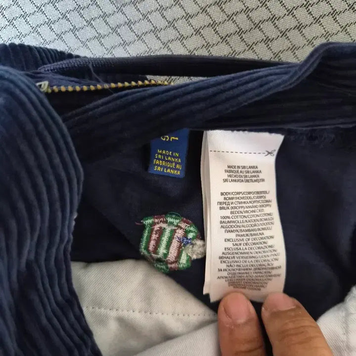 [BUNJANG] Polo Ralph Lauren Navy Corduroy Embroidered Pants / 폴로 랄프로렌 네이비 코듀로이 자수 바지 ( 34 )