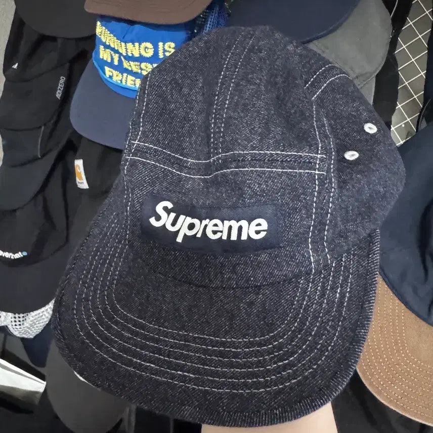 [BUNJANG] Supreme Wool Camp Cap Denim 24FW / 슈프림 울 캠프캡 데님 - 24FW