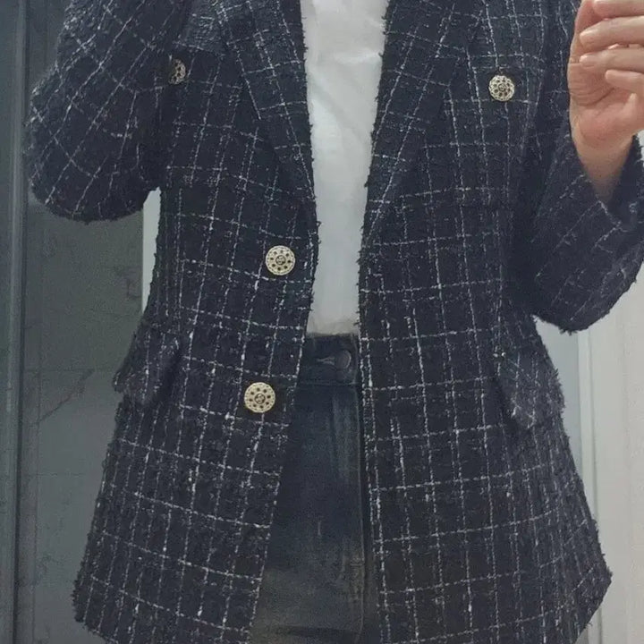 [BUNJANG] Olive des Olive Tweed Check Jacket / 올리브데올리브 트위드 체크 자켓