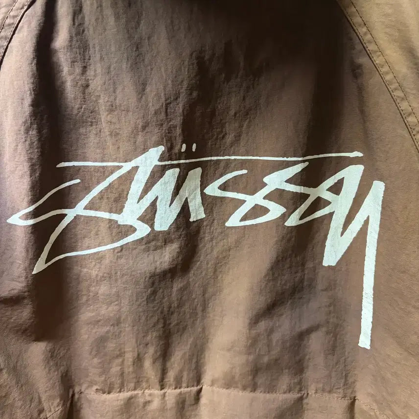 [BUNJANG] Stussy Wave Dye Beach Shell Jacket / (XL) 스투시 웨이브 다이 비치 쉘자켓 커피