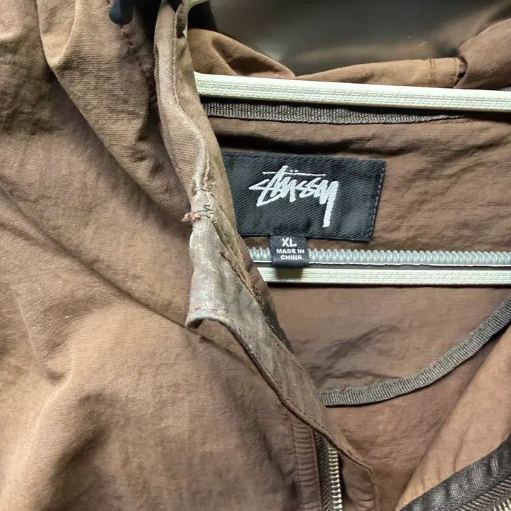 [BUNJANG] Stussy Wave Dye Beach Shell Jacket / (XL) 스투시 웨이브 다이 비치 쉘자켓 커피