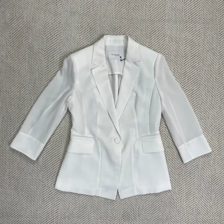 [BUNJANG] ME-SENSE White Blazer Size 66 / 새상품/ME-SENSE 화이트 블레이저 66