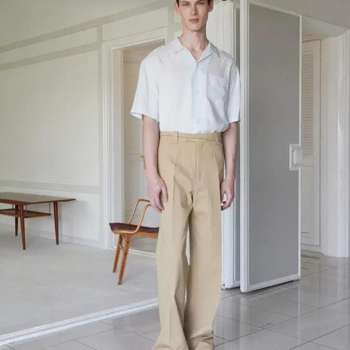 [BUNJANG] TAILEKANABI Flare Cotton Trousers Ivy Khaki Size 3 / 3] 타일레 카나비 플레어 코튼 트라우저 아이비 카키 색상 판매합니다