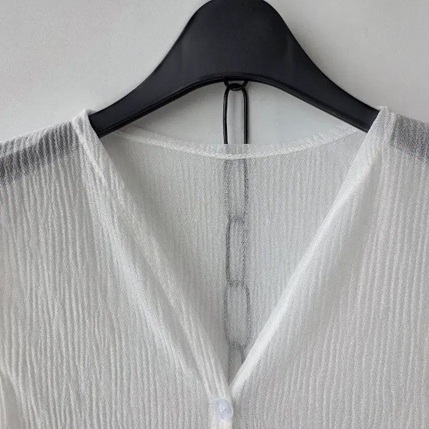 [BUNJANG] Ivory See-Through Cardigan / S/아이보리 시스루 가디건