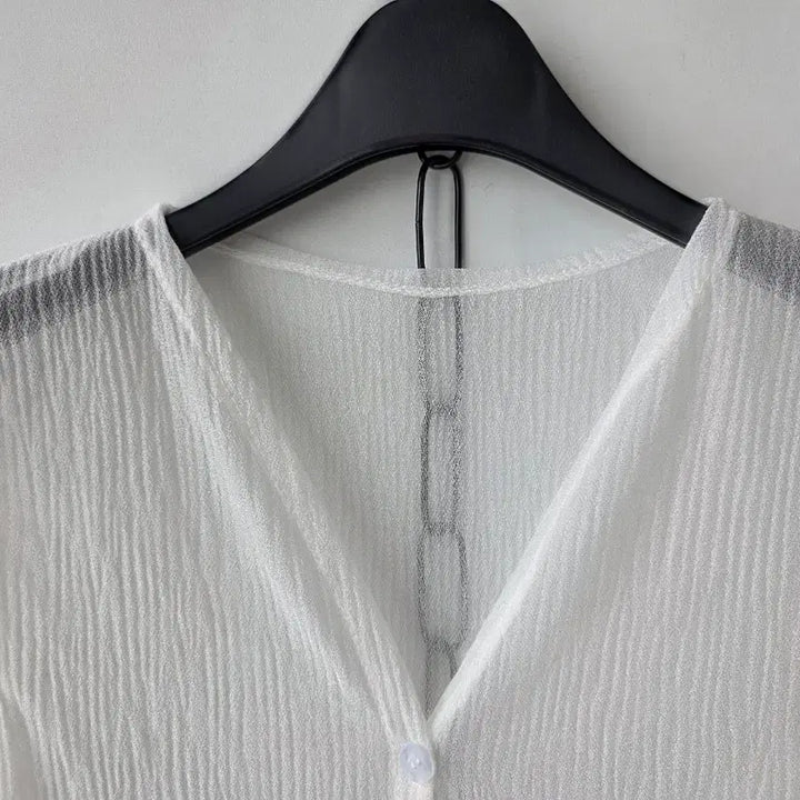 [BUNJANG] Ivory See-Through Cardigan / S/아이보리 시스루 가디건