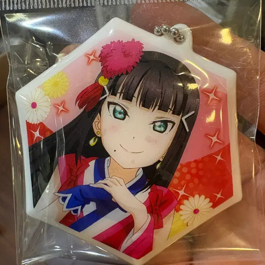 [BUNJANG] Love Live! Sunshine! Dia Hexagonal Cushion Keyring / 러브라이브 선샤인 다이아 육각 쿠션 열쇠고리 키홀더
