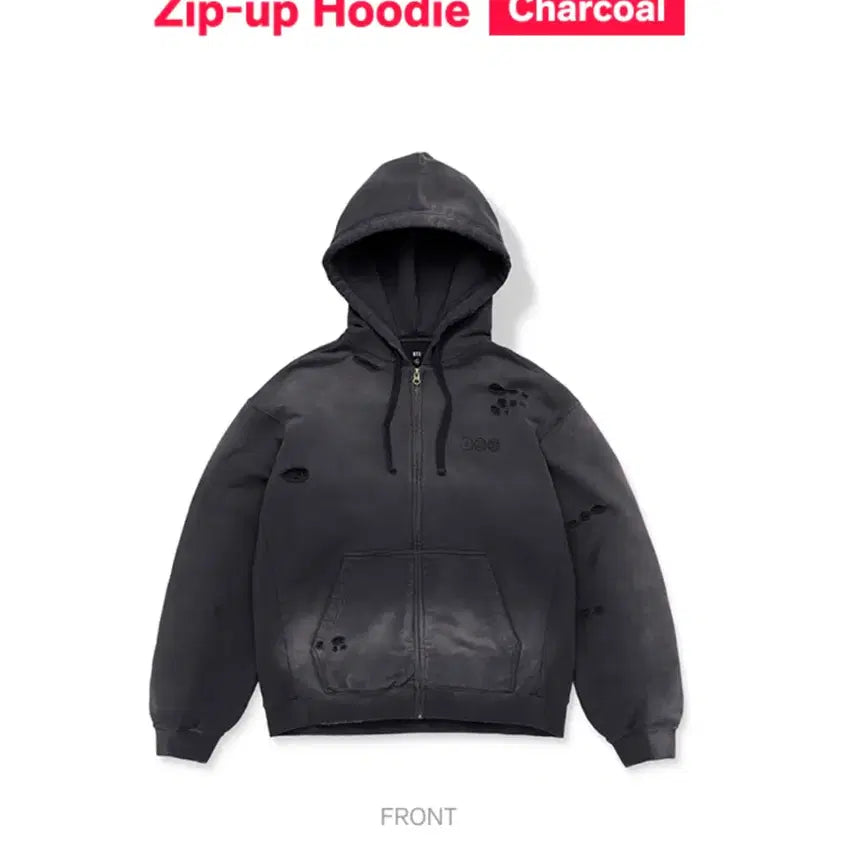 [SOLD OUT] 방탄 bts 아리랑 집업 후디 Zip-up Hoodie (Charcoal