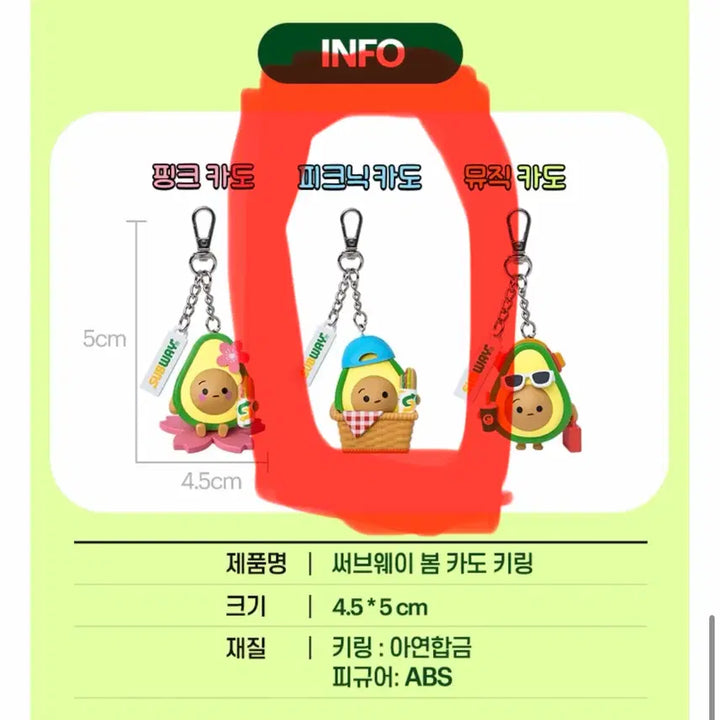 [SOLD OUT] 써브웨이 서브웨이 카도 키링 피크닉 봉지 미개봉