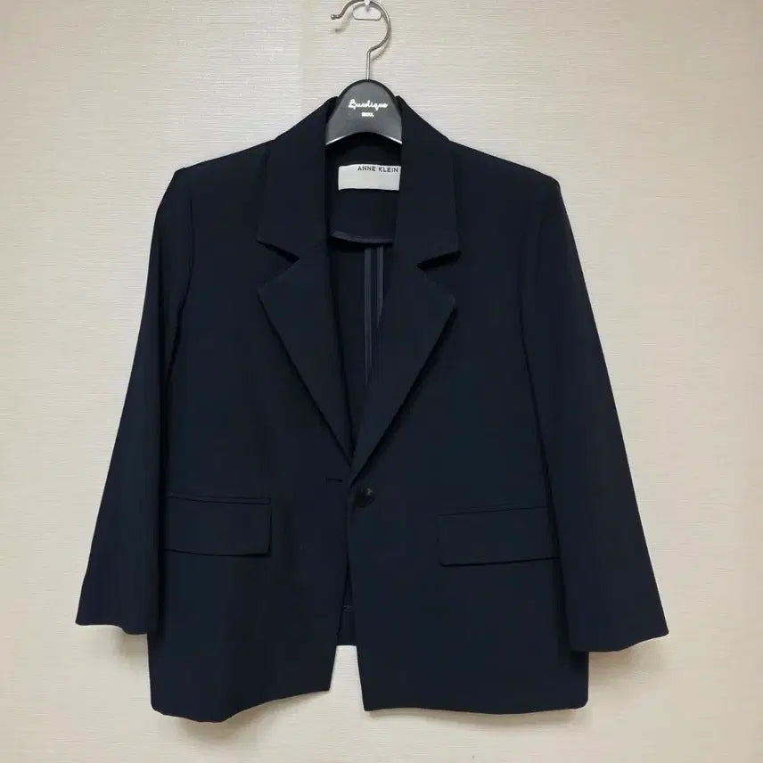 [BUNJANG] Anne Klein Navy 7/8 Sleeve Suit Set / 앤클라인 네이비 7부 정장셋업