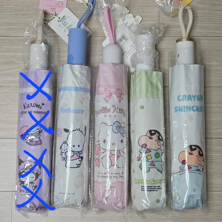 [BUNJANG] Sanrio Characters Automatic 3-Section Umbrella (Pochacco/Hello Kitty/Crayon Shin-chan) / 산리오 캐릭터 양우산 자동 3단 (포차코/키티/짱구)