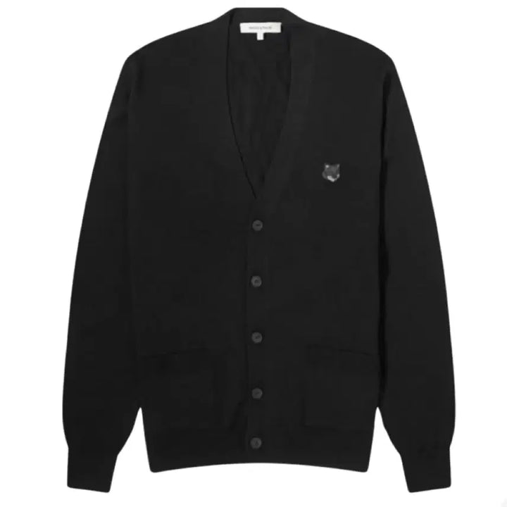 [BUNJANG] Maison Kitsune Bold Fox Head Patch Regular Cardigan Black (Size S) / 메종 키츠네 볼드 폭스 헤드 패치 레귤러 남여공용 가디건 블랙 S사이즈
