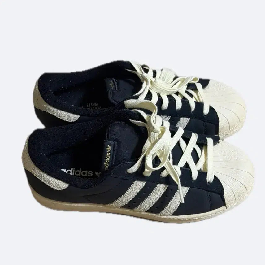 [BUNJANG] Adidas Superstar 82 Black/White Sneakers / 아디다스 슈퍼스타 82 블랙/화이트