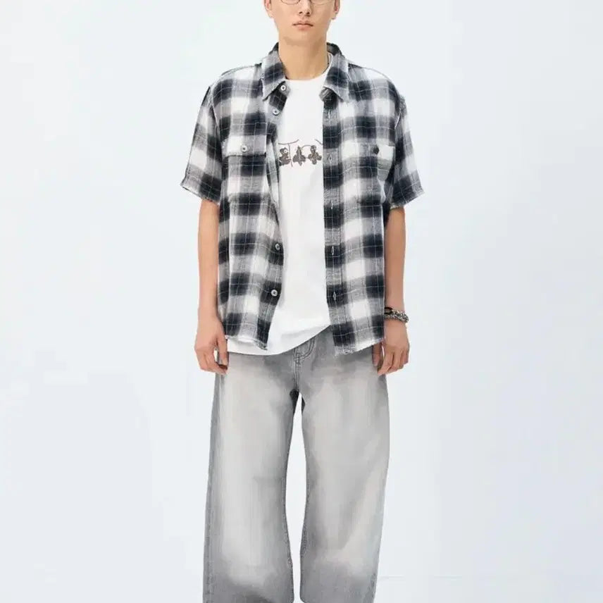 [BUNJANG] HAECHINGROOM 2pk Destroyed Ombre Shirt Size 4 / 해칭룸 2pk 디스트로이드 옴브레 셔츠 4사이즈 판매합니다.