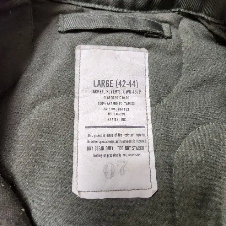 [BUNJANG] CWU-45P OG Jacket (L) / 90s cwu-45p OG (L)