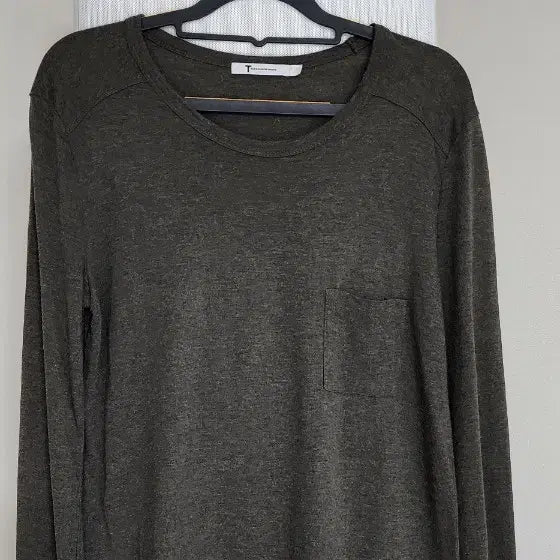 [BUNJANG] Alexander Wang Khaki Silk T-Shirt XS / 알렉산더왕 카키 실켓 티셔츠 xs
