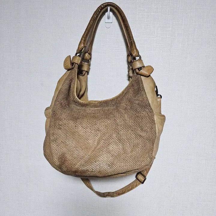 [BUNJANG] Italian Calfskin Leather Tote Shoulder Bag / 카프스킨 레더백(토드백겸 숄더백)이태리제