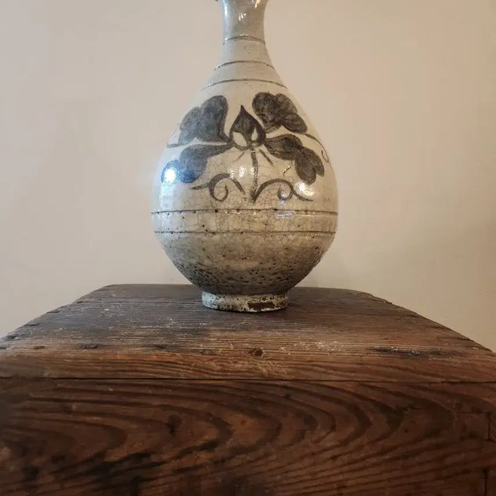 [BUNJANG] Celadon Porcelain Iron-Painted Ewer - Hakbong-ri Kiln Style / 분청사기 철화문 주병 - 계룡산 가마의 숨결과 시간의 미학