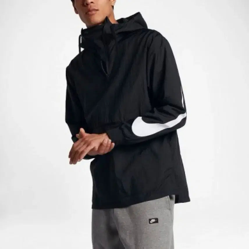 [BUNJANG] Nike Woven Packable Big Swoosh Anorak Jacket / Nike 나이키 우븐 패커블 빅스우시 아노락자켓