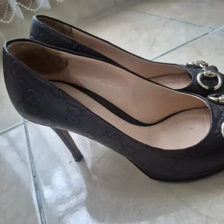 [BUNJANG] Gucci Dark Brown Horsebit Open-Toe Heels 36.5 / 구찌 다크브라운 홀스빗 토오픈 힐 36.5