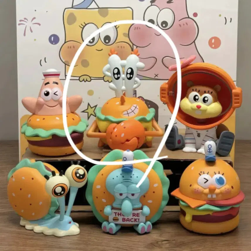 [BUNJANG] SpongeBob SquarePants Krabby Patty Burger Krusty Krab Figure / 스폰지밥 집게사장 햄버거 정품 피규어 집게리아