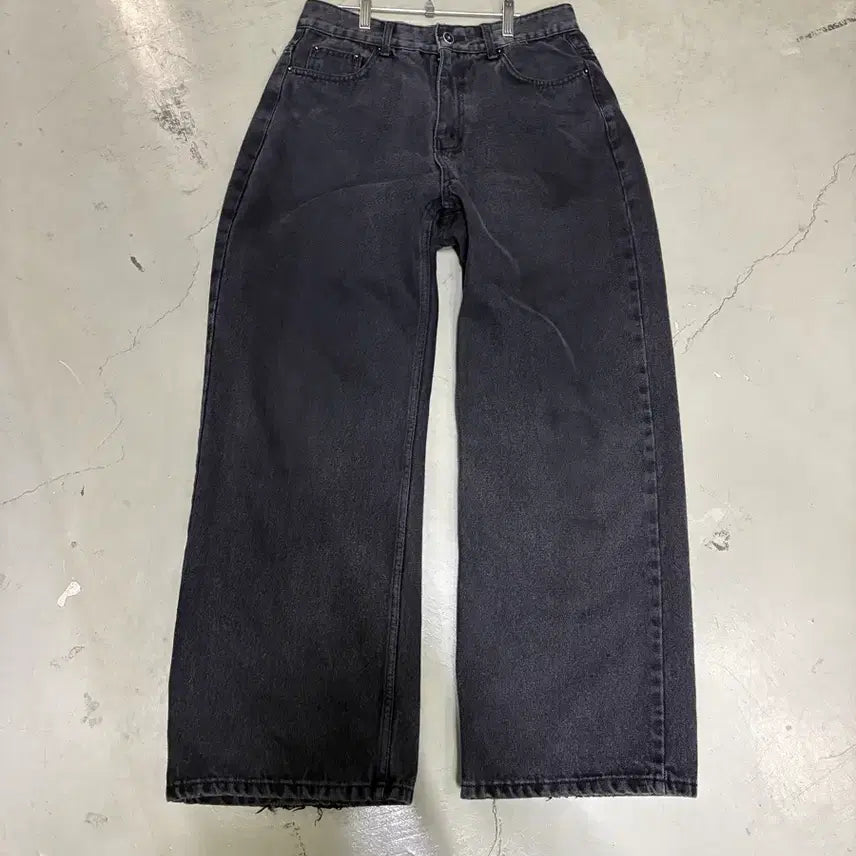 [BUNJANG] Vintage Wide Straight Denim Pants M / 만원샵 빈티지 와이드 스트레이트 데님 팬츠 M
