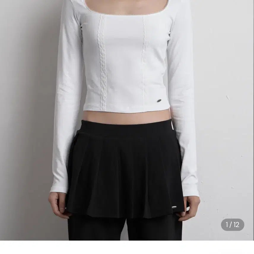 [BUNJANG] Synergy Twin Lace Long Sleeve White / 시너진 트윈 레이스 롱 슬리브 화이트