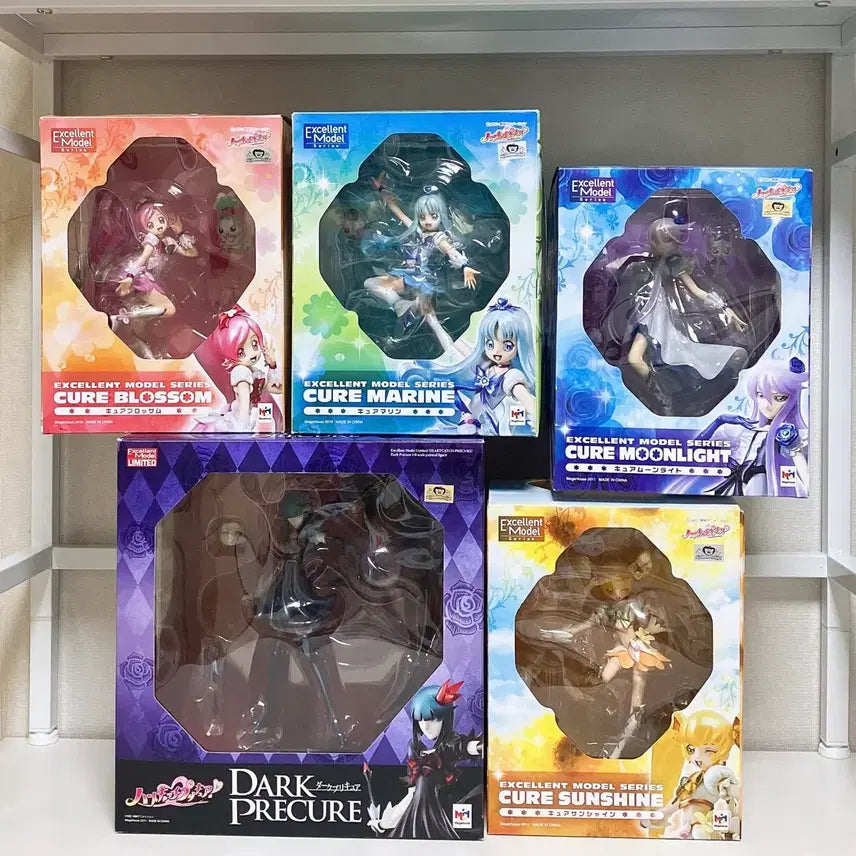 [BUNJANG] Heartcatch Precure Excellent Model Series Figure Blossom, Marine, Moonlight, Dark Precure / 하트캐치프리큐어 엑설런트 피규어 시리즈 블로섬 마린 문라이트 다크프리큐어