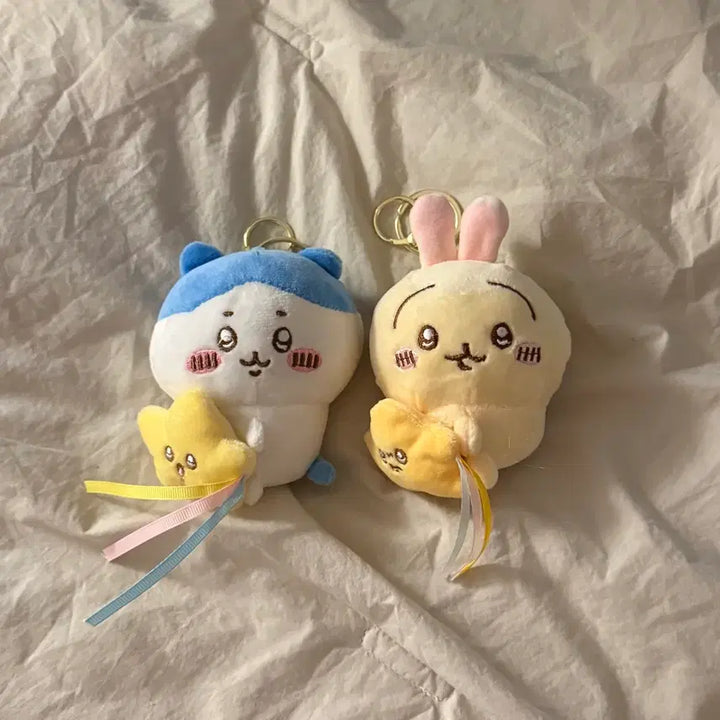 [BUNJANG] Munjakgwi Hachiware &amp; Usagi Star Keyring Doll Set / (새상품) 먼작귀 하치와레, 우사기 별 키링 인형 세트