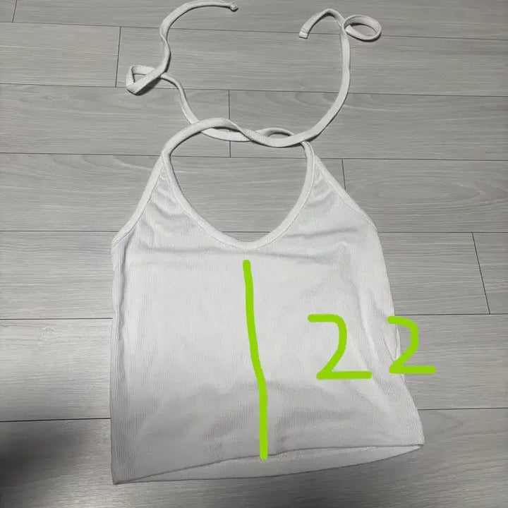 [BUNJANG] Halter Neck Crop Tank Top - White / 홀터넥 크롭 나시 화이트