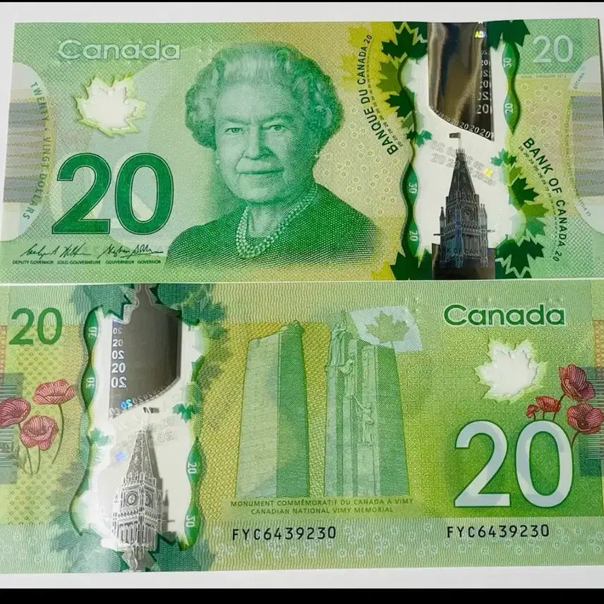 [BUNJANG] Canada $20 Polymer Banknote Uncirculated / 캐나다  20달러 폴리머 완전미사용