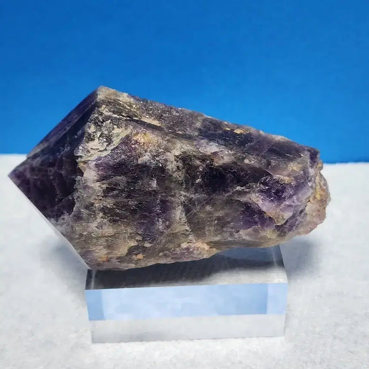 [BUNJANG] Natural Amethyst Raw Hexagonal Crystal Point + Stand / 천연크리스탈 자수정 원시 육각뿔 원석+받침대