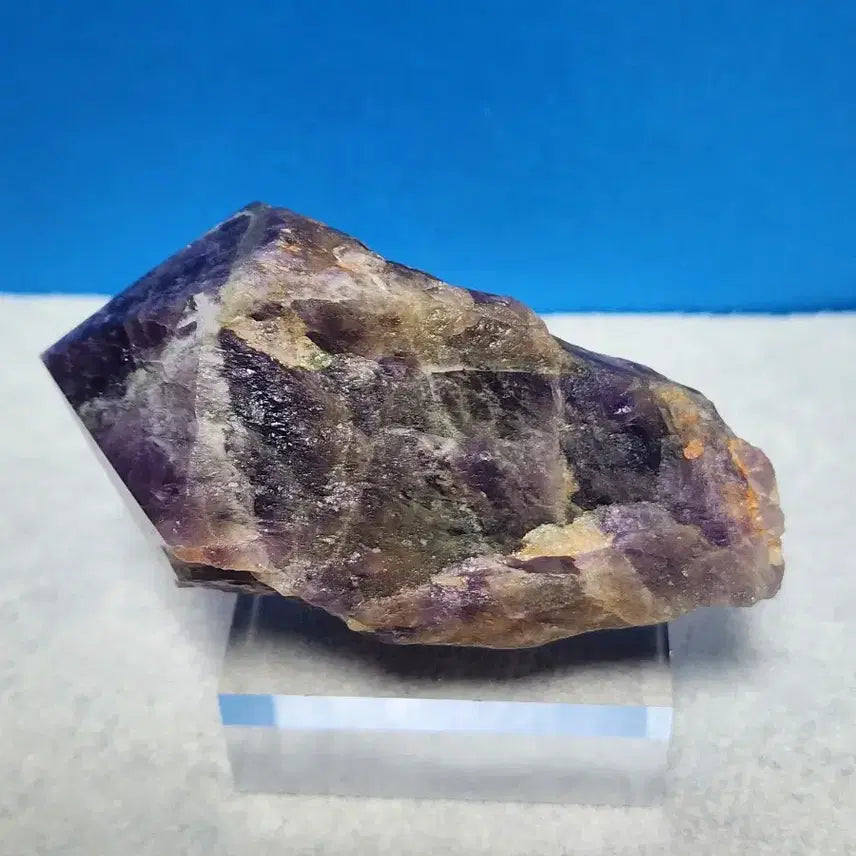 [BUNJANG] Natural Amethyst Raw Hexagonal Crystal Point + Stand / 천연크리스탈 자수정 원시 육각뿔 원석+받침대