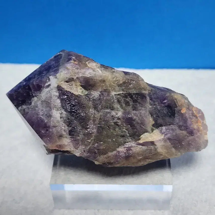 [BUNJANG] Natural Amethyst Raw Hexagonal Crystal Point + Stand / 천연크리스탈 자수정 원시 육각뿔 원석+받침대